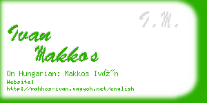 ivan makkos business card